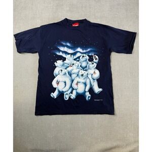 Vintage Coca Cola Polar Bear T Shirt Coke 94' Single Stitch Double Sided Size XL